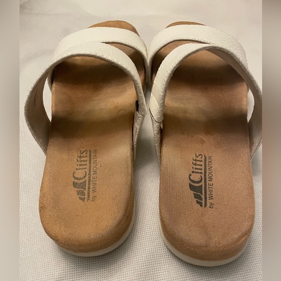 Cliffs by White Mountain TAHLIE SANDAL WHITE SIZE 7M padded footbed - Picture 5 of 8